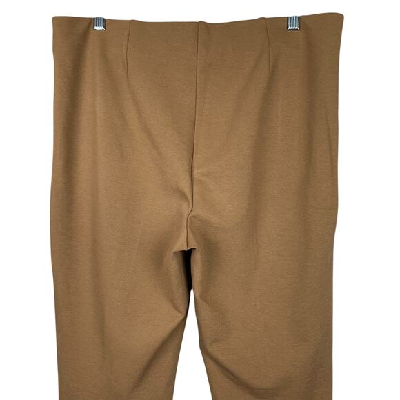 New Chicos The Juliet Ankle Pants Tan Brown Pull On Ponte Stretch Women's 2 L 12 - Picture 5 of 10